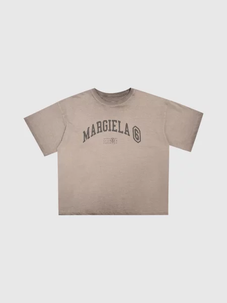 Детская футболка Maison Margiela Mm6 коричневая