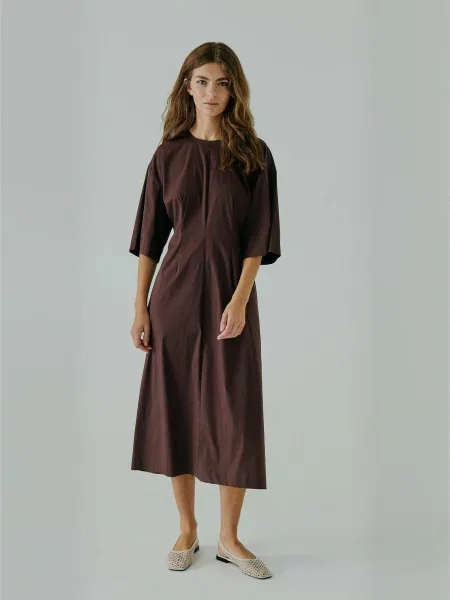 NORR Rochie Otilia închis maro