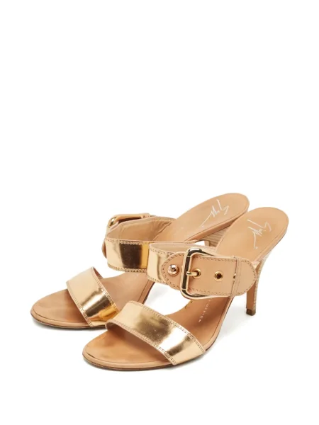 Papuci tip mules Giuseppe Zanotti din piele auriu