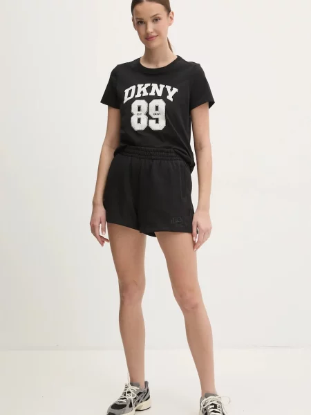 Шорти Dkny однотонні висока посадка чорний