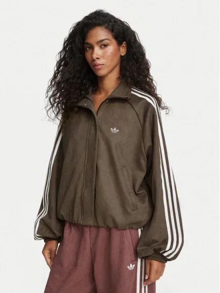 Jacket adidas Adilenium Season 6 Faux Suede Track Top Aurora Coffee S hnedá