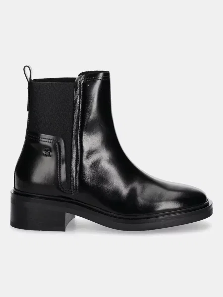 Minimalist cizme Tommy Hilfiger din piele negru