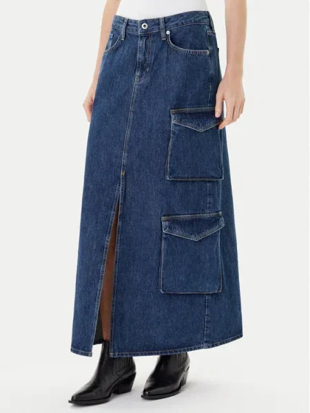 Karl Lagerfeld Jeans Дънкова пола Син тъмносиньо