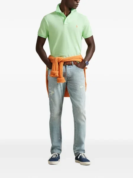 Ριγέ δερμάτινος κάλτσες Polo Ralph Lauren με κορδόνι μαύρο