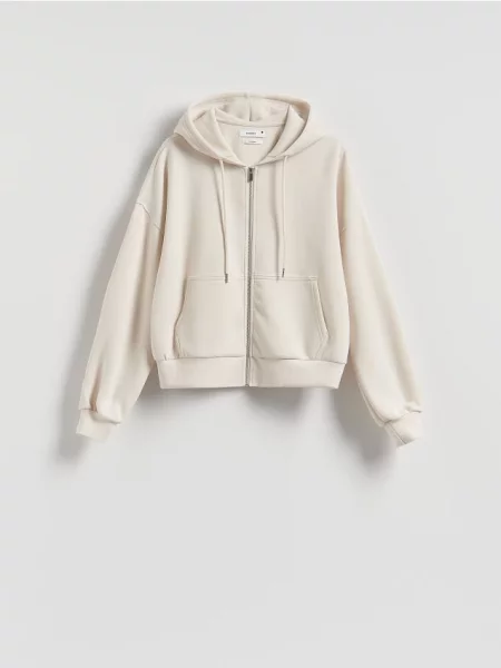 Reserved Rozpinana bluza z modalem beżowy