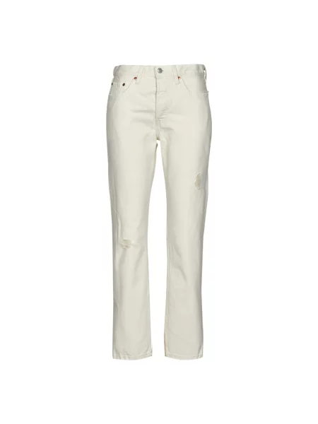 Boyfriend fit kavbojke Levi's® obrezano bela