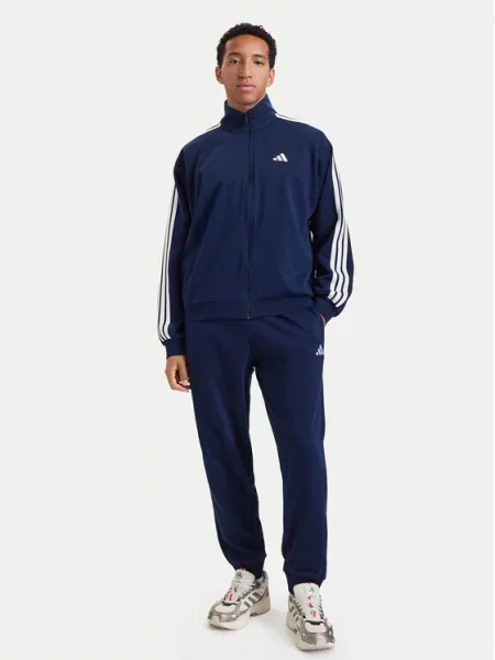 Fleece ριγέ φλις φούτερ Adidas μπλε
