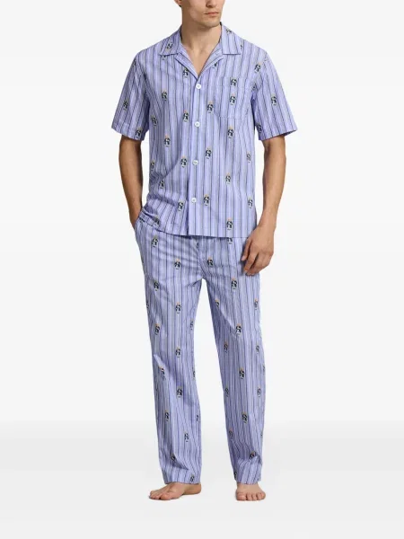 Briaunotas pusiau užtrauktukas zomšinės bokseriai Polo Ralph Lauren balta