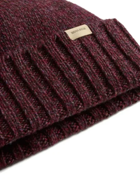 Căciulă Woolrich de lână cu nervuri roșu
