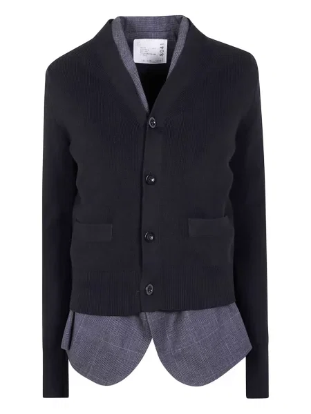 Cardigan Sacai de lână negru
