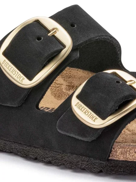 Semišové pantofle Birkenstock ARIZONA BIG BUCKLE černá