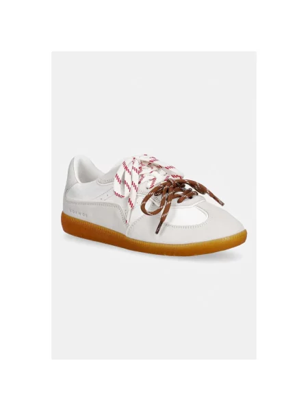 Sneakersy Nokwol skórzane beżowe