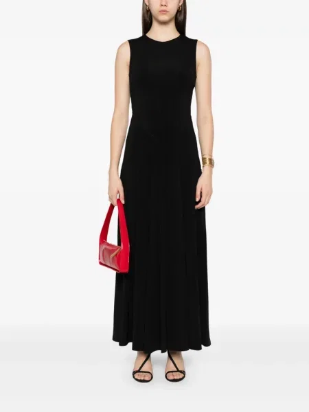 Rochie Sportmax din jerseu de costum negru