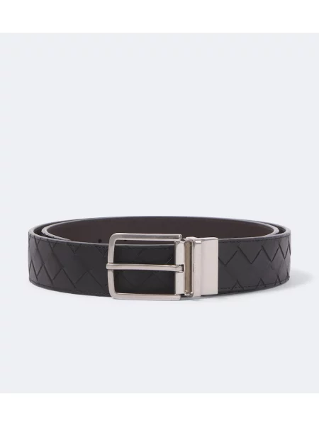 Cu centură curea Bottega Veneta din piele negru