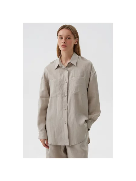 Лляна сорочка Estro бежева