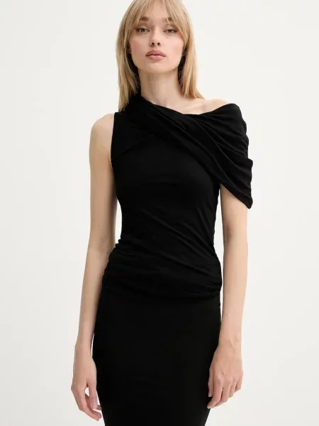 Блуза Rick Owens Lilies дамска с изчистен дизайн черно