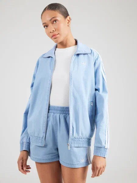 ADIDAS ORIGINALS Prechodná bunda FB svetlomodrá biela