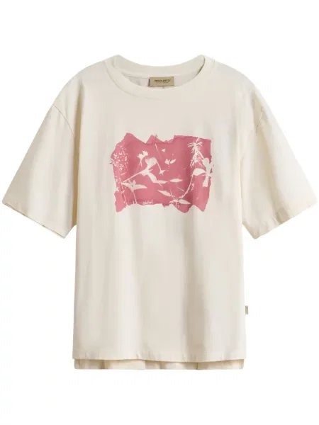 Koszulka Woolrich z nadrukiem biała