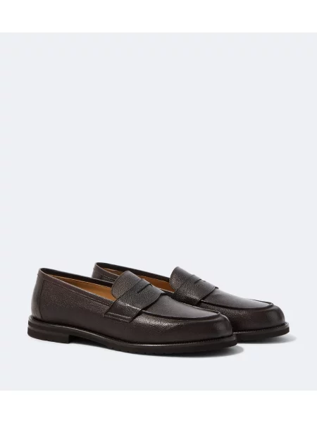 Pantofi loafer Thom Sweeney din piele maro