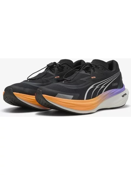 Buty do biegania Puma Deviate NITRO 3 WTR+ czarno-białe-pomarańczowe 39 białe