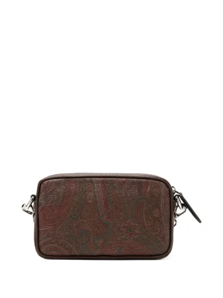 Τσάντα χιαστί Etro με σχέδιο paisley καφέ