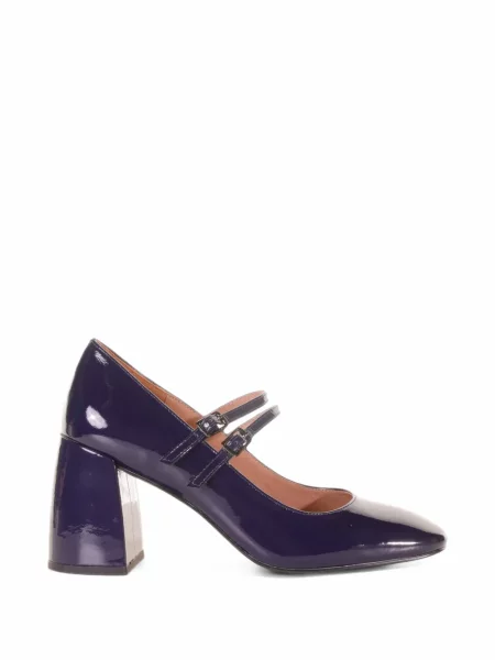 Pantofi cu toc Bibi Lou cu bretele violet
