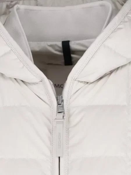 Geacă Moncler cu glugă alb