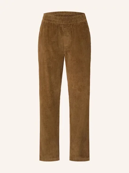 Nowadays Kordové Kalhoty Ve Stylu Joggingových Kalhot Střih Regular Fit tmavě hnědá
