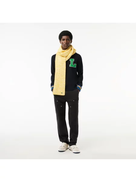 Lacoste Sweter Neo Heritage Unisex O Klasycznym Kroju Z Okrągłym Dekoltem granatowy