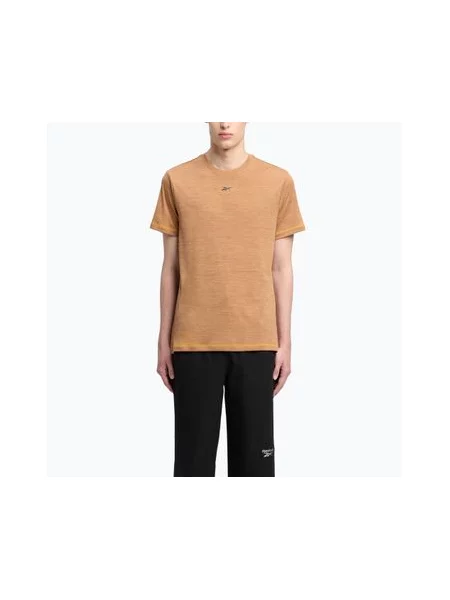 Меланжевая спортивная футболка Reebok с янтарем