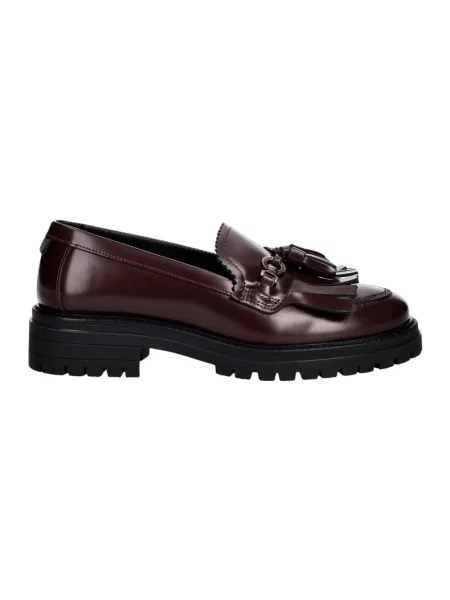 Barbour mokasyny skórzane Ava czerwone