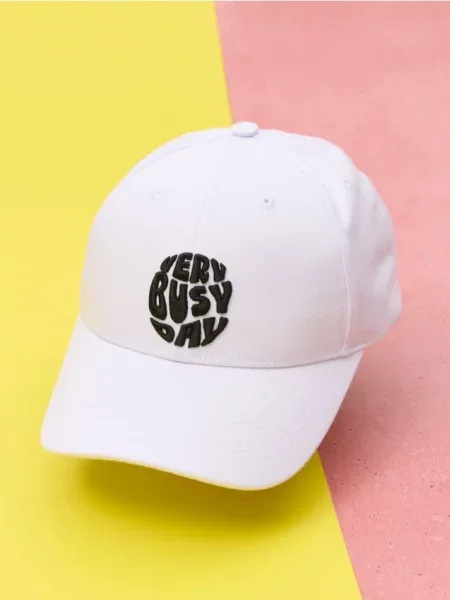 Sinsay Czapka z daszkiem biały