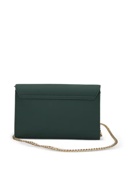 Geanta crossbody Love Moschino cu autograf verde