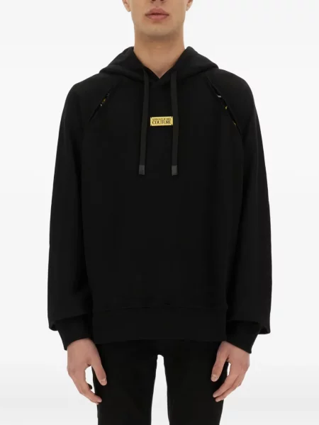 Hanorac cu glugă Versace Jeans Couture negru
