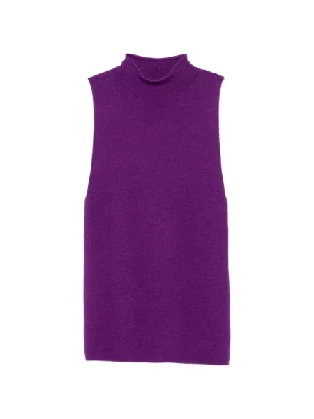 Top Bompard fără mâneci tricotate violet