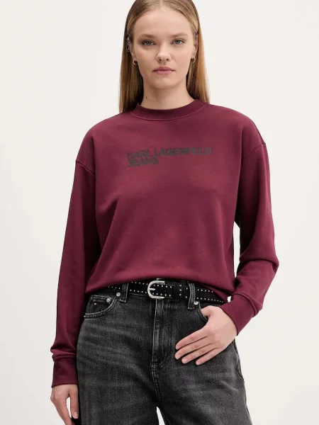 Суитчър Karl Lagerfeld Jeans с принт бяло