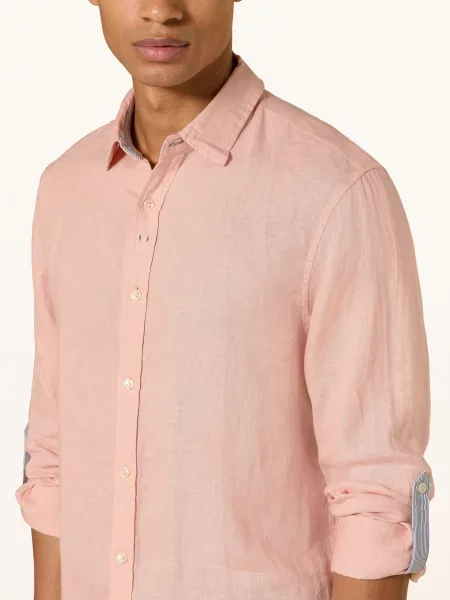 Scotch & Soda Lněná Košile Comfort Fit světle růžová