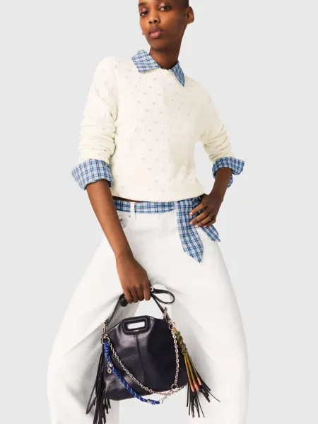 Вовняний светр Maje білий