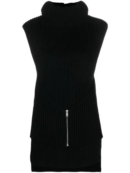 Top Jil Sander de lână negru