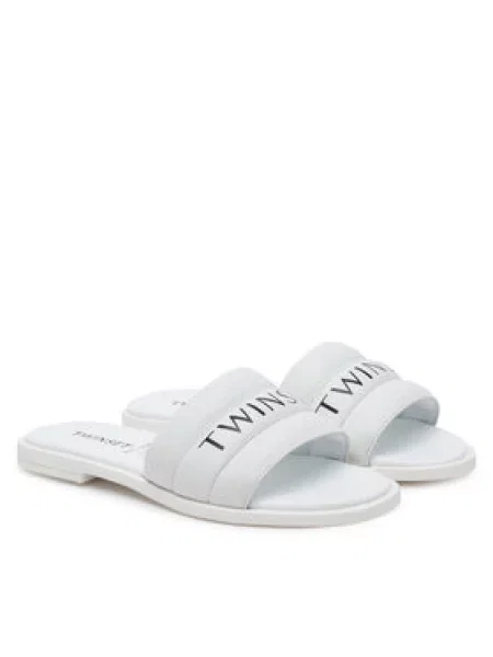 Pantofle Twinset bílé