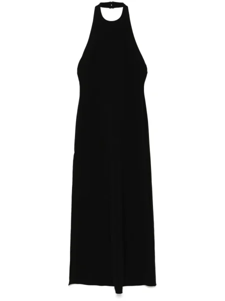 Rochie Amsale din crep de costum negru