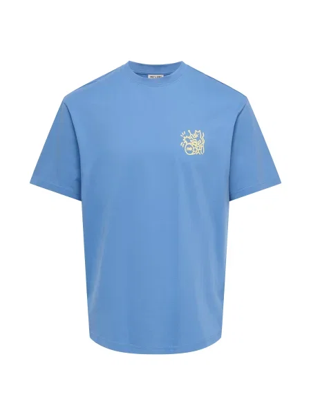 Only & Sons Tricou ONSFRED azuriu galben