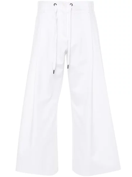 Cropp pantaloni Brunello Cucinelli plisate alb