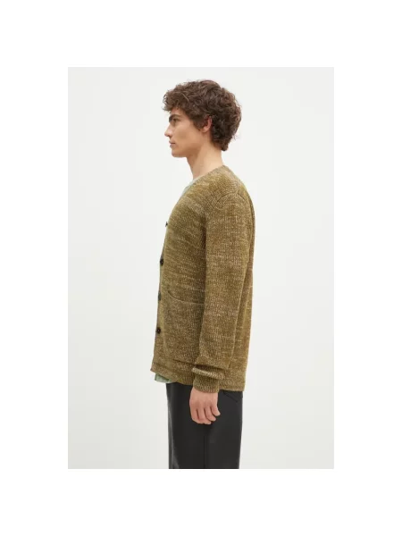 Kardigan Norse Projects wełniany zielony