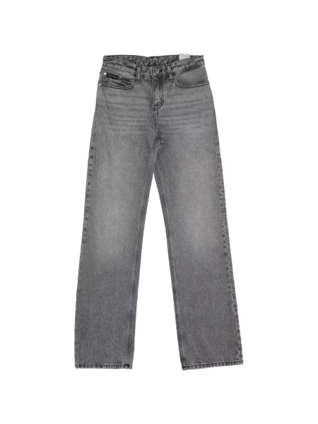 Szerokie jeansy dziecięce Calvin Klein szare