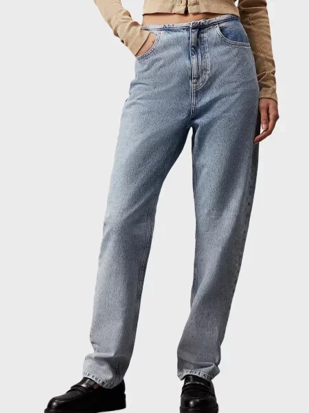 Прямі джинси Calvin Klein Jeans блакитні
