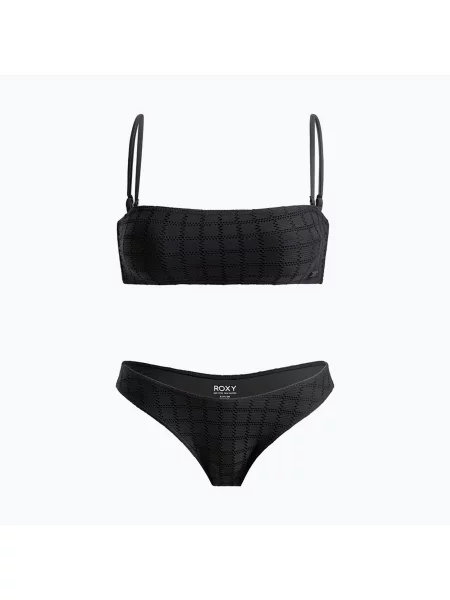 Дамски бански от две части ROXY Bandeau Cheeky anthracite черно