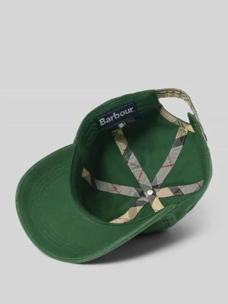 Czapka z daszkiem z czystej bawełny model CASCADE' Barbour zielona