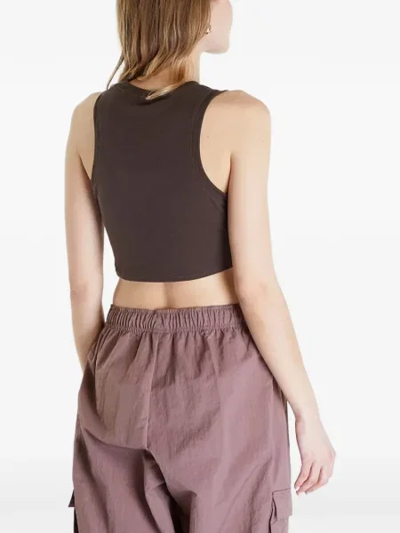 Krótka dzianinowa koszulka Nike do biegania czarna