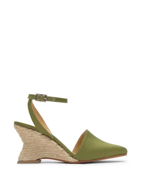 Espadrile Castaner cu pană verde